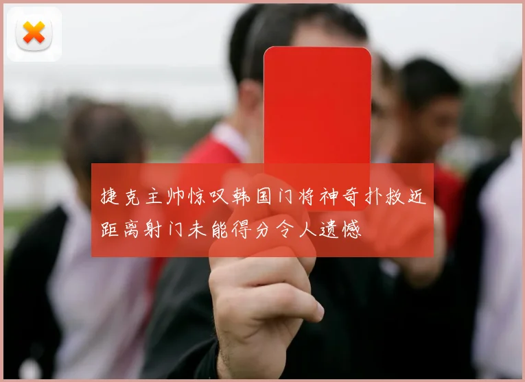 捷克主帅惊叹韩国门将神奇扑救近距离射门未能得分令人遗憾